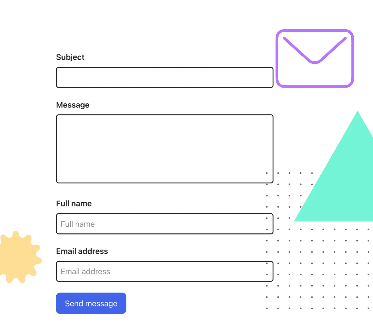 Screenshot for the contact form