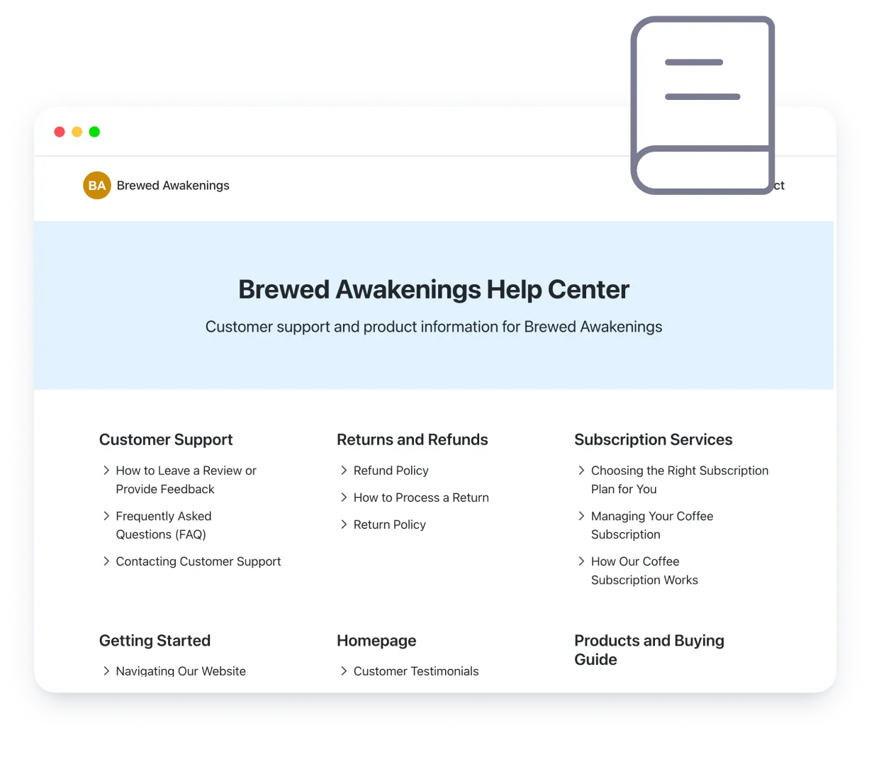 Screenshot for the contact form